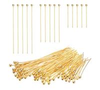 PATIKIL 0.8/1.2/1.6Inch Ball Pins, Jewelry Making Headpins Straight Pins Findings Bendable for DIY Craft Bracelet Necklace Earring Pendant Making Supplies-600Pcs(Gold Tone)