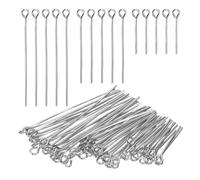 PATIKIL 0.8/1.2/1.6Inch Eye Pins, Jewelry Making Headpins Straight Pins Findings Bendable for DIY Craft Bracelet Necklace Earring Pendant Making Supplies-600Pcs(Light Silver)