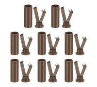 PATIKIL 0.8 Inch Aglets for Shoelaces, 8 Pcs Cylindrical Metal Aglets Replacement Tips Head Cords End with Clips for DIY Repairing Shoes Clothes Beach Pants, Light Brown