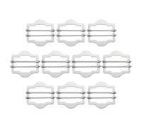 PATIKIL 0.8 Inch Vest Buckles, 10 Pcs Metal Vest Buckle Slide Adjuster Clasp Double-Pin Hexagonal for Suit Belt Bags Cloth DIY Accessories, Silver