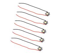 PATIKIL 0.8" LED Chip Bulb, 5 Pack 350mA 1W Aluminum Substrate COB Light Beads Light with Wire for DIY Lighting Fixtures, Warm White 2800-3500K