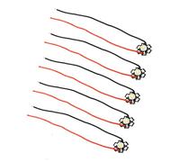 PATIKIL 0.8" LED Chip Bulb, 5 Pack 700mA 3W COB Light Beads Light Copper Bracket with Wire for DIY Lighting Fixtures, White 6000-6500K