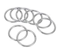 PATIKIL 0.8" Metal O Ring, 8 Pcs Heavy Duty 304 Stainless Steel O Rings Welded Round Rings for DIY Crafts Hardware Belt Dog Leash Macrame, 4x20mm