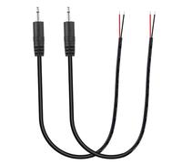 PATIKIL 0.8FT 2.5mm 1/9" Male Jack to Bare Wire Open End, 2PCS TRS 2 Pole Mono Plug Audio Cable for Speaker Headphone Headset Earphone Electric Guitar Bass Keyboard Amplifier, 2 Colors