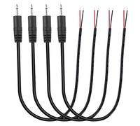 PATIKIL 0.8FT 2.5mm 1/9" Male Jack to Bare Wire Open End, 4PCS TRS 2 Pole Mono Plug Audio Cable for Speaker Headphone Headset Earphone Electric Guitar Bass Keyboard Amplifier, 2 Colors