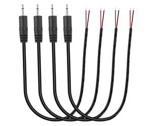 PATIKIL 0.8FT 2.5mm 1/9" Male Jack to Bare Wire Open End, 4PCS TRS 2 Pole Mono Plug Audio Cable for Speaker Headphone Headset Earphone Electric Guitar Bass Keyboard Amplifier, 2 Colors