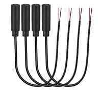 PATIKIL 0.8FT 3.5mm 1/7" Female Jack to Bare Wire Open End, 4PCS TRS 2 Pole Mono Plug Audio Cable for Speaker Headphone Headset Earphone Electric Guitar Bass Keyboard Amplifier, 2 Colors