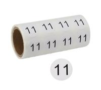 PATIKIL 0.8Inch Number Stickers, Number 11 Sticker Numbers Labels Round Small Vinyl Self Adhesive Label Circle Decals 500 Pcs 1 Roll for Photo Album Poster Table, Black