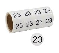 PATIKIL 0.8Inch Number Stickers, Number 23 Sticker Numbers Labels Round Small Vinyl Self Adhesive Label Circle Decals 500 Pcs 1 Roll for Photo Album Poster Table, Black