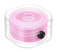 PATIKIL 0.8mm Flat Stretch Bracelet String with Organizing Boxes 100 Meters Clear Elastic String for Bracelet Beading Making, Pink