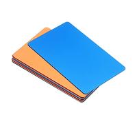 PATIKIL 0.8mm Metal Business Cards, 10 Pack Blank Name Card Laser Engraving Anodized Aluminum for DIY Gift Cards, Multicolor