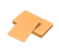 PATIKIL 0.8mm Metal Business Cards, 12 Pack Blank Name Card Laser Engraving Anodized Aluminum for DIY Gift Cards, Rose Gold