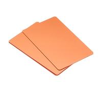 PATIKIL 0.8mm Metal Business Cards, 5 Pack Blank Name Card Laser Engraving Anodized Aluminum for DIY Gift Cards, Rose Gold