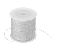 PATIKIL 0.8mm x 109 Yard Nylon Satin Cord, Nylon Beading String Knotting Cord Chain Braided Rope for Bracelets Jewelry Trim Chinese Knot, Gray
