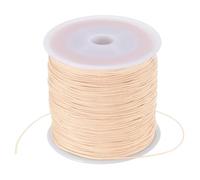 PATIKIL 0.8mm x 109 Yard Nylon Satin Cord, Nylon Beading String Knotting Cord Chain Braided Rope for Bracelets Jewelry Trim Chinese Knot Beige-Red