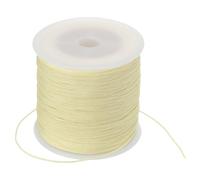 PATIKIL 0.8mm x 109 Yard Nylon Satin Cord, Nylon Beading String Knotting Cord Chain Braided Rope for Bracelets Jewelry Trim Chinese Knot, Beige
