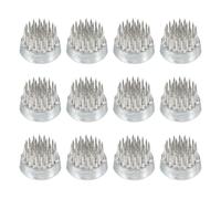 PATIKIL 0.9" Flower Frog, 12 Pcs Brass Flower Arrangement Holder Round Floral Pin Frogs Ikebana Arranger Tool for Vase Supplies Home Office DIY Craft, Silver