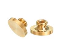 PATIKIL 0.91" Blank Wax Seal Stamp Head, 2Pcs Oval Brass Sealing Wax Stamp Heads for DIY Card Making Envelope Sealing Wedding Invitation Crafting, Gold Tone