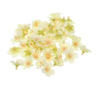 PATIKIL 0.98" Artificial Cherry Blossom Flower Heads, 100 Pack Silk Cherry Blossom Fake Flowers Heads for Wedding Floral Bouquet Decoration DIY Craft Making, Yellow