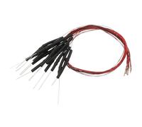 PATIKIL 0402 Pre-Wired Micro LED, 12 Pcs 9-12V Pre-soldered Mini Light Emitting Diodes Surface Mount Device for Model, DIY, 9.8" Length, Pink