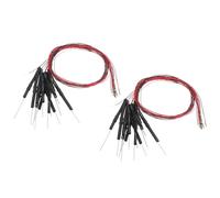 PATIKIL 0402 Pre-Wired Micro LED, 24 Pcs 3-6V Pre-soldered Mini Light Emitting Diodes Surface Mount Device for Model Building, DIY, Science Projects, 9.8" Length, Cool White