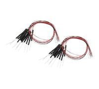 PATIKIL 0402 Pre-Wired Micro LED, 24 Pcs 9-12V Pre-soldered Mini Light Emitting Diodes Surface Mount Device for Model, DIY, 9.8" Length, Purple
