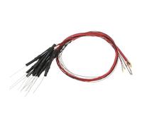 PATIKIL 0603 Pre-Wired Micro LED, 12 Pcs 9-12V Pre-soldered Mini Light Emitting Diodes Surface Mount Device for Model, DIY, 9.8" Length, Warm White