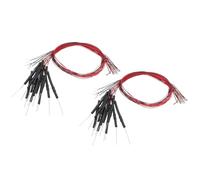 PATIKIL 0603 Pre-Wired Micro LED, 24 Pcs 3-6V Pre-soldered Mini Light Emitting Diodes Surface Mount Device for Model Building, DIY, Science Projects, 9.8" Length, Blue