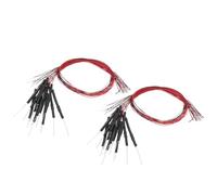 PATIKIL 0603 Pre-Wired Micro LED, 24 Pcs 3-6V Pre-soldered Mini Light Emitting Diodes Surface Mount Device for Model Building, DIY, Science Projects, 9.8" Length, Red