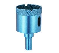 PATIKIL 1-1/2" Diamond Hole Saw 38mm Diamond Tip Hole Cutter 3-Flat Shank for Hand Drilling Ceramic Porcelain Marble Tiles Stone Brick Hard Material - Blue