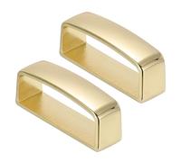 PATIKIL 1 1/2 Inch 40mm Belt Loop Keepers, 2 Pack Alloy Belt Strap Ring Men's Buckle for DIY Craft Belt Fixing, Gold Tone