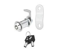 PATIKIL 1-1/2 Inch Cabinet Locks with Key, 1 Pack Cam Replacement Lock Cylinder Toolbox Lock Keyed Alike for RV Drawer Storage Cart Mailbox Compartment Door Tool Lock, Silver