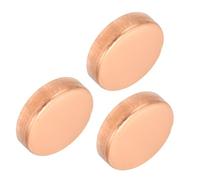 PATIKIL 1-1/2 Inch ID Copper Pipe End Cap, 3 Pack Copper Fitting Cap Sweat Plug Solder Connection for Plumbing HVAC Air Conditioner