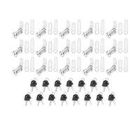 PATIKIL 1-1/2 Inch Keyed Alike Cabinet Locks with Key, 15 Pack Cam Replacement Lock Cylinder Toolbox Lock for RV Drawer Storage Cart Mailbox, Silver