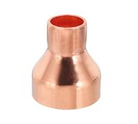 PATIKIL 1 1/2" to 3/4" ID Copper Reducer, 1pcs 99.9% Pure Copper Reducing Coupling Pressure Fitting Pipe Tube Connector Adapter with Sweat Solder Connection
