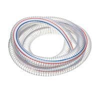 PATIKIL 1-1/4" / 32mm ID Wire Reinforced Hose 3 Meters, PVC Vinyl Suction Tubing High Pressure Chemical Resistant with Spiral Steel Wire for Water Fuel Powder Drain, Clear
