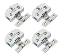 PATIKIL 1-1/8" Cabinet Glass Door Hinge, Steel,Zinc Alloy 4Pcs Wine Cabinet Clamp Frameless Cabinet Glass Clip No Drilling with Screw for 5-7mm Drawer Display Showcase,Bright Silver