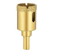 PATIKIL 1-1/8" Diamond Hole Saw 28mm 3-Flat Shank Gold Tone
