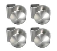 PATIKIL 1-1/8" Glass Door Pull Handle, Stainless Steel 4Pcs No Drilling Door Clips Pulls Handles Knobs with Screw for 5-8mm Shower Glass Cabinet Drawer Display Showcase, Silver