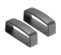 PATIKIL 1 1/8 Inch 30mm Belt Loop Keepers, 2 Pack Alloy Belt Strap Ring Men's Buckle for DIY Craft Belt Fixing, Black
