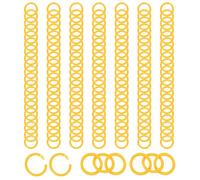 PATIKIL 1.1" Loose Leaf Binder Rings, 144Pcs Binder Ring Book Rings Plastic Key Rings for Paper Index Card Flash Card Book DIY Scrapbook Notebook Photo Album Office, Yellow