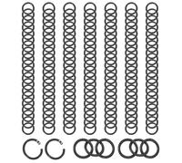 PATIKIL 1.1" Loose Leaf Binder Rings, 144Pcs Binder Ring Book Rings Plastic Key Rings for Paper Index Card Flash Card Book DIY Scrapbook Notebook Photo Album Office, Black