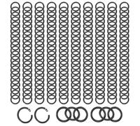 PATIKIL 1.1" Loose Leaf Binder Rings, 210Pcs Binder Ring Book Rings Plastic Key Rings for Paper Index Card Flash Card Book DIY Scrapbook Notebook Photo Album Office, Black