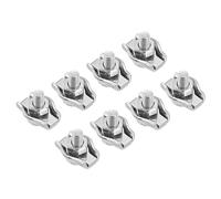 PATIKIL 1/16" / 1.5 mm Simplex Bolt Wire Rope Clip, 8Pcs M2 304 Stainless Steel Simplex Single Bolt Cable Clamp for Rigging Railing, Silver Tone