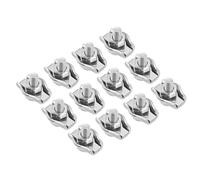 PATIKIL 1/16" / 1.5mm Simplex Bolt Wire Rope Clip, 14Pcs M2 304 Stainless Steel Simplex Single Bolt Cable Clamp for Rigging Railing, Silver Tone