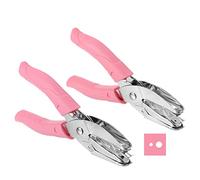 PATIKIL 1/16" 1/8" Single Hole Punch, 2 Pack Handheld Hole Puncher with Soft Grip Circle Hole Metal Paper Puncher for DIY Craft Scrapbook Ticket, Pink
