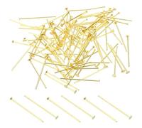 PATIKIL 1.18x0.09" Copper Chandelier Connector Pins, 300Pcs Chandelier Crystal Clips for Fastening Crystals Parts, Chandelier Replacements, Gold