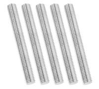PATIKIL 1/2"-13 UNC 304 Stainless Steel Fully Threaded Rod, 5Pcs 4.3" Length Long Threaded Screw Right Hand Threads All Threaded Rod Studs for Anchoring Bolt, Clamps, Hangers and U-Bolts