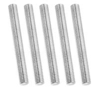 PATIKIL 1/2"-13 UNC 304 Stainless Steel Fully Threaded Rod, 5Pcs 4.5" Length Long Threaded Screw Right Hand Threads All Threaded Rod Studs for Anchoring Bolt, Clamps, Hangers and U-Bolts