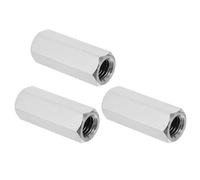 PATIKIL 1/2"-13 UNC 304 Stainless Steel Hex Coupling Nuts, 3Pcs 2" Length Fully Threaded Rod Coarse Coupling Nut Studding Connector Fasteners, Silver Tone